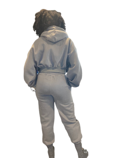 Oversized Smoked Slate Fleece Jogger